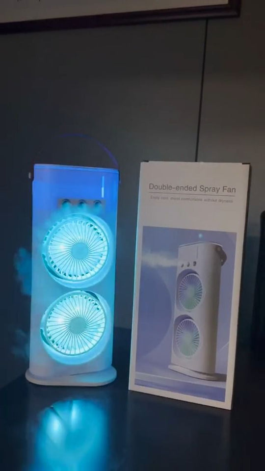 Dual-Fan Portable Air Cooler with Sleek Minimalist Design