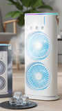 Dual-Fan Portable Air Cooler with Sleek Minimalist Design